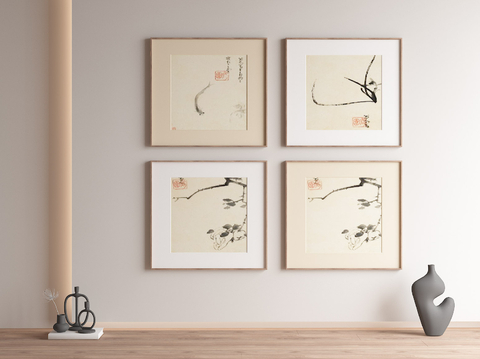 New Chinese decorative painting calligraphy and painting Zen hanging painting