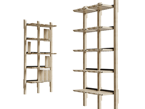 SVITANOK Storage Rack Wooden Bookshelf