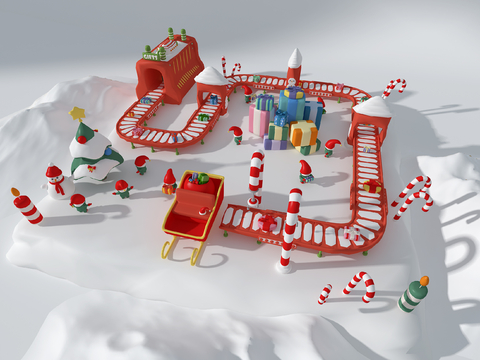 Children's Christmas track sleigh