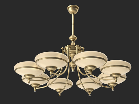 European-style multi-head chandelier