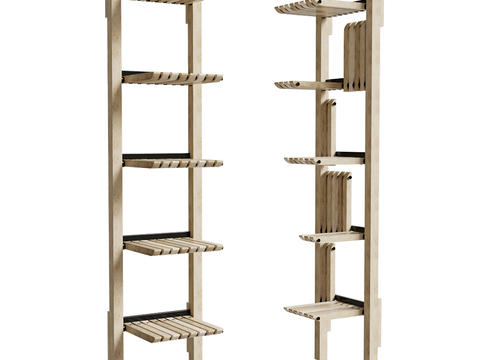 SVITANOK Storage Rack Wooden Bookshelf