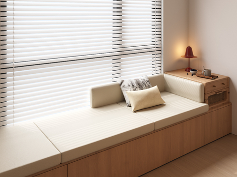 Cream Style floating window cushion venetian blinds floating window sill