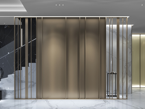 Modern office corridor elevator