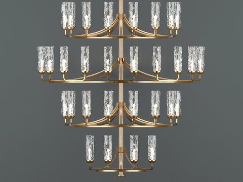 Affordable Luxury Style Multi-head Chandelier Lobby Chandelier