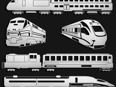 High-speed train wall decoration icon