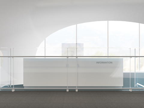 Modern acrylic front desk reception desk