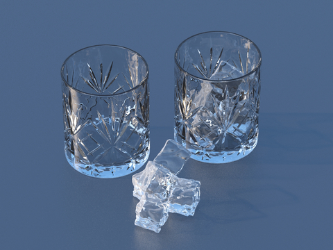 Ice Cube Glass Wine Glass