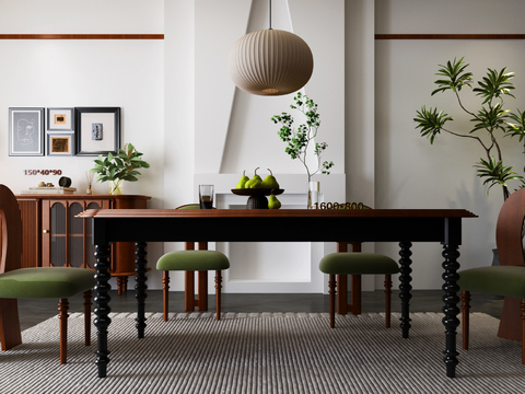 Mid-century Style dining table and chair