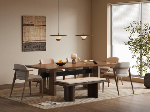 Mid-century Style dining table and chair