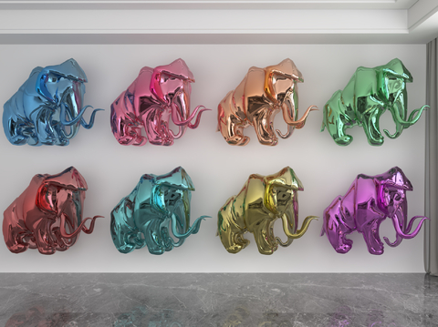 Modern Laser Elephant Doll Fashion Ornaments