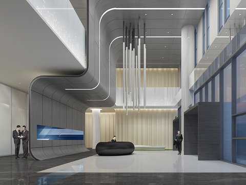 Modern Technology Company Lobby Business Hall