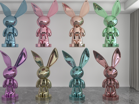 Modern Laser Rabbit Doll Fashion Ornaments