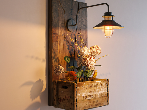 Log Style wall lamp