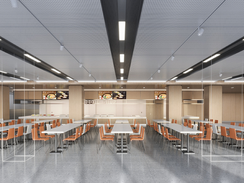 Modern School Canteen Staff Dining Room