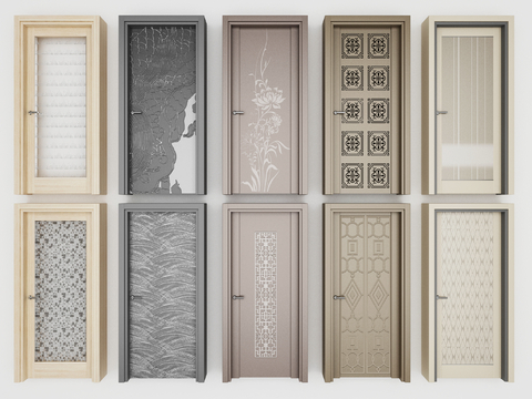 Modern Metal Door Single Door Bathroom Door Carved Door