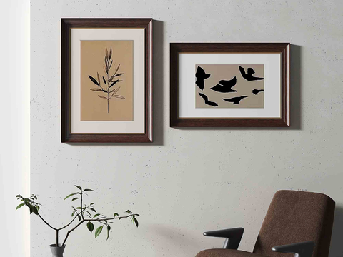 Mid-century Style Hanging Painting Simple Painting Decorative Painting