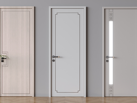 Neo-Chinese Style Room Door Flat Door Bedroom Door