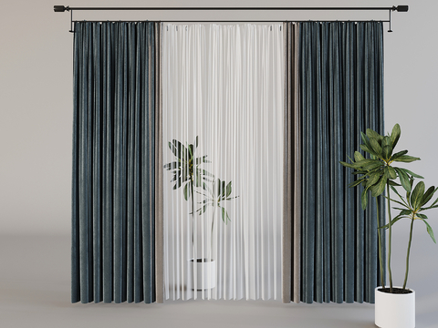 Plain Curtain Screen Curtain