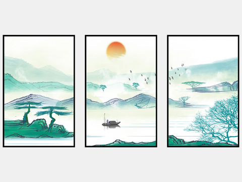 New Chinese Decorative Painting Landscape Painting Hanging Painting