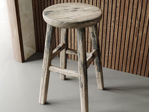 Silky Wind Bar Stool Bar Chair Solid Wood Bar Chair