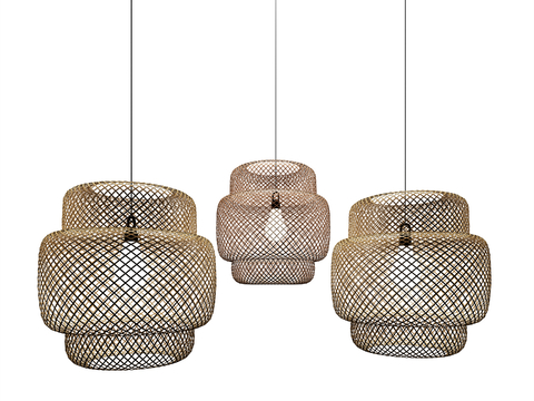 New Chinese Chandelier Rattan Chandelier