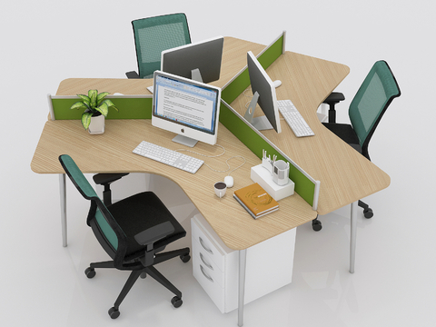 modern office desk and chair