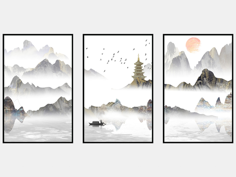 New Chinese Decorative Painting Landscape Painting Hanging Painting