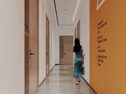 Modern Hotel Corridor