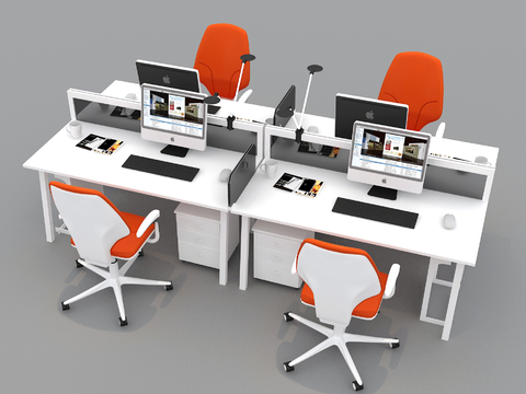 modern office desk and chair