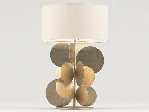 Copper Table Lamp Fabric Table Lamp