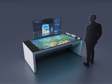 Modern Exhibition Hall Interactive Identification Table