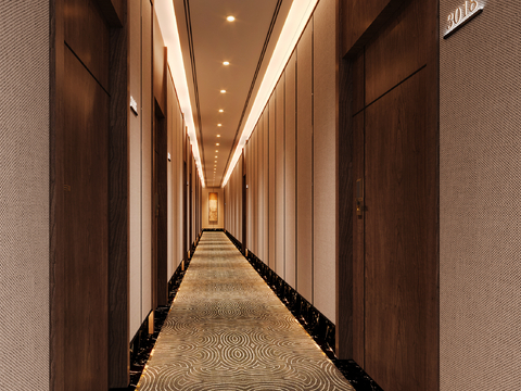 New Chinese Hotel Corridor