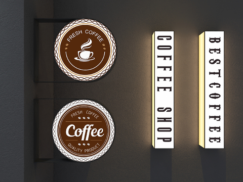 Coffee shop light box advertising light box decorative lights