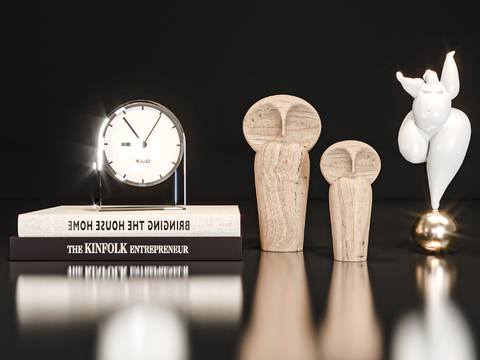 Modern jewelry ornaments books alarm clock