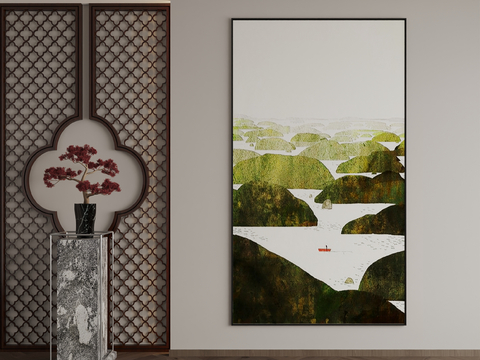 New Chinese Decorative Painting Texture Painting Hanging Painting