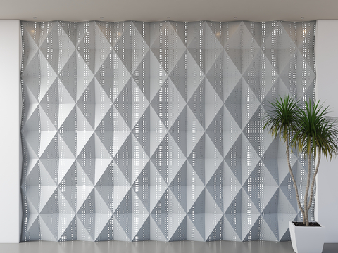 Perforated panel Wall gradient aperture diamond aperture panel background wall