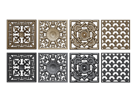 European-style window grilles pane grillwork window