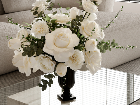 Modern floral ornaments flower vase