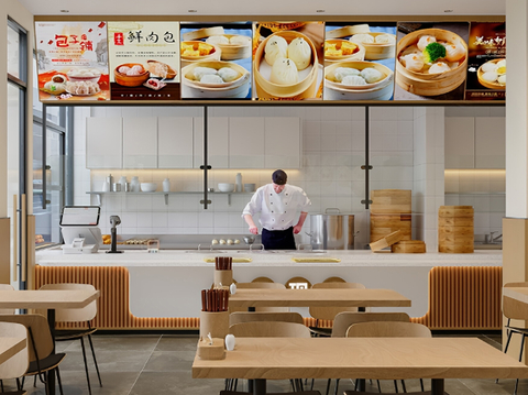 Modern Fast Food Restaurant Breakfast Restaurant