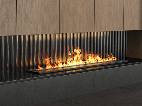 embedded fireplace flame