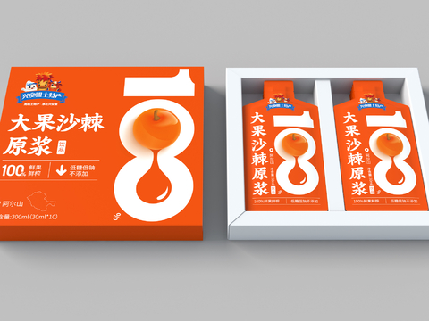 Modern Seabuckthorn Juice Packaging