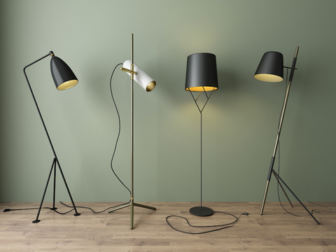 Industrial wind floor lamp