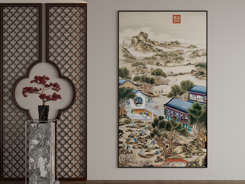 New Chinese Decorative Painting Architectural Painting Hanging Painting