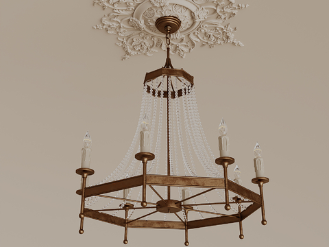 American multi-head chandelier