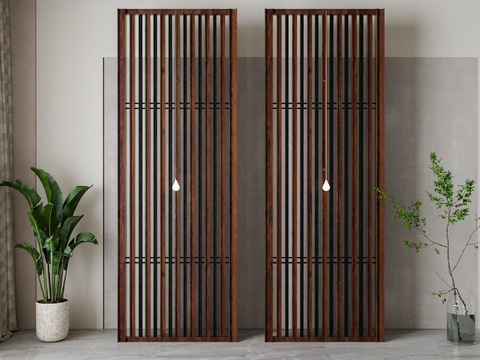 New Chinese-style partition wooden grille