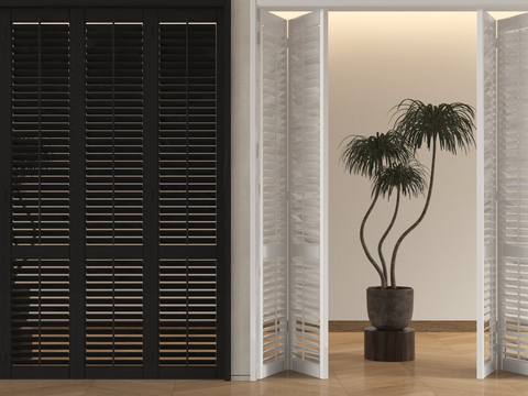 Modern folding door shutter door