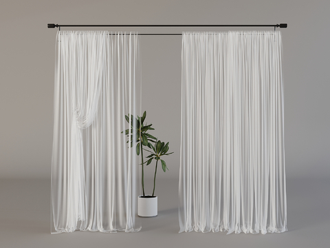 Plain Curtain Screen Curtain