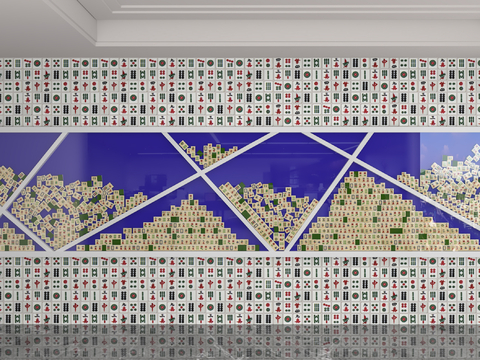 Mahjong Wall art wall modeling wall