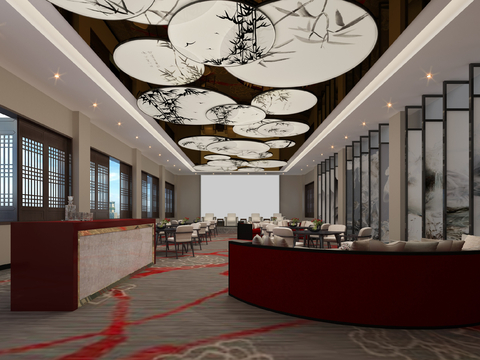 New Chinese Lecture Hall Hotel Meeting Ballroom