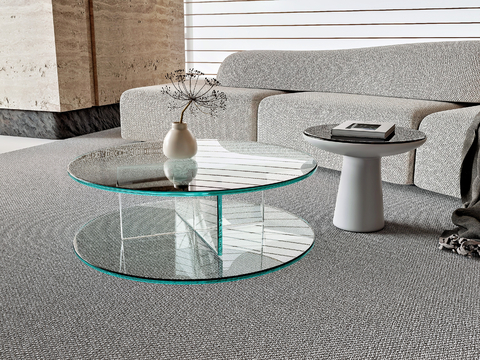 Modern glass coffee table